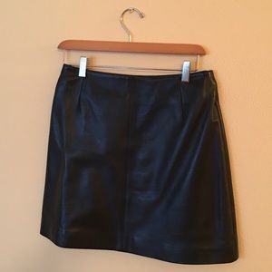 Hugo Buscati Leather Skirt